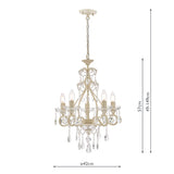 Laura Ashley Shamley 5 Light Chandelier Matt White –  from Amos Lighting + Home