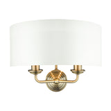 Laura Ashley Sorrento Wall Light Antique Brass with Ivory Shade –  from Amos Lighting + Home