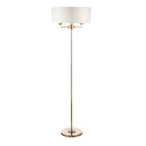 Laura Ashley Sorrento Floor Lamp Antique Brass with Ivory Shade –  from Amos Lighting + Home