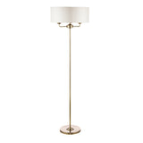 Laura Ashley Sorrento Floor Lamp Antique Brass with Ivory Shade –  from Amos Lighting + Home