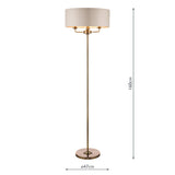 Laura Ashley Sorrento Floor Lamp Antique Brass with Ivory Shade –  from Amos Lighting + Home