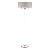 Laura Ashley Sorrento Floor Lamp Polished Nickel with Silver Shade –  from Amos Lighting + Home