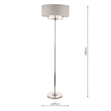 Laura Ashley Sorrento Floor Lamp Polished Nickel with Silver Shade –  from Amos Lighting + Home