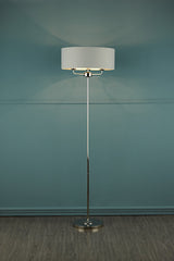 Laura Ashley Sorrento Floor Lamp Polished Nickel with Silver Shade –  from Amos Lighting + Home