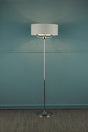 Laura Ashley Sorrento Floor Lamp Polished Nickel with Silver Shade –  from Amos Lighting + Home