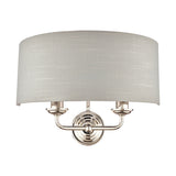 Laura Ashley Sorrento Wall Light Polished Nickel with Silver Shade –  from Amos Lighting + Home