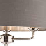 Laura Ashley Sorrento Floor Lamp Polished Nickel with Charcoal Shade –  from Amos Lighting + Home