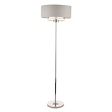 Laura Ashley Sorrento Floor Lamp Polished Nickel with Silver Shade –  from Amos Lighting + Home