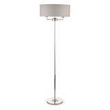 Laura Ashley Sorrento Floor Lamp Polished Nickel with Silver Shade –  from Amos Lighting + Home