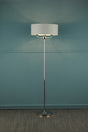 Laura Ashley Sorrento Floor Lamp Polished Nickel with Silver Shade –  from Amos Lighting + Home