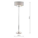 Laura Ashley Sorrento Floor Lamp Polished Nickel with Silver Shade –  from Amos Lighting + Home