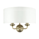 Laura Ashley Sorrento Wall Light Antique Brass with Ivory Shade –  from Amos Lighting + Home