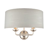 Laura Ashley Sorrento Wall Light Polished Nickel with Silver Shade –  from Amos Lighting + Home