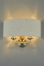 Laura Ashley Sorrento Wall Light Satin Nickel with Natural Shade –  from Amos Lighting + Home