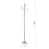 Laura Ashley Southwell 3 Light Floor Lamp Polished Nickel and Opal Glass –  from Amos Lighting + Home