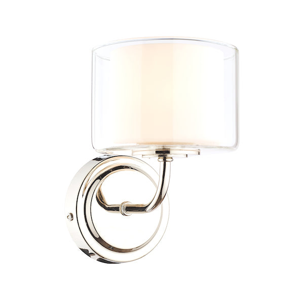 Laura Ashley Southwell Wall Light Polished Nickel & Glass Shades –  from Amos Lighting + Home