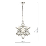 Laura Ashley Star Pendant Polished Silver Glass Large –  from Amos Lighting + Home