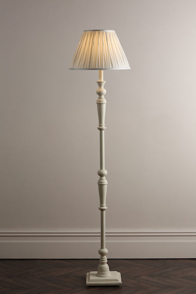 Laura Ashley Tate Wooden Floor Lamp Distressed Off White Base –  from Amos Lighting + Home