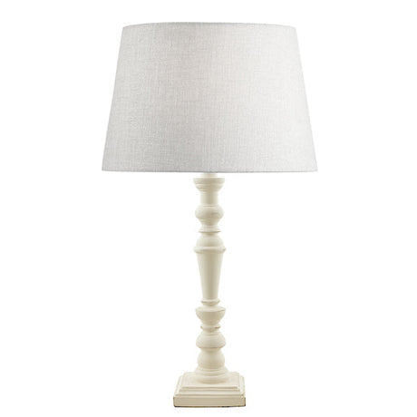 Laura Ashley Tate Wooden Table Lamp Distressed Off White Base –  from Amos Lighting + Home