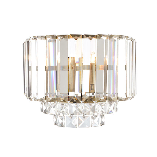 Laura Ashley Vienna Wall Light Crystal and Antique Brass –  from Amos Lighting + Home