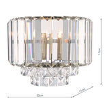 Laura Ashley Vienna Wall Light Crystal and Antique Brass –  from Amos Lighting + Home