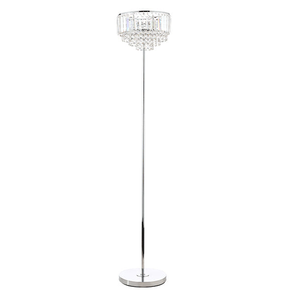 Laura Ashley Vienna Floor Lamp Crystal and Polished Chrome –  from Amos Lighting + Home