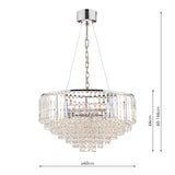 Laura Ashley Vienna 9 Light Chandelier Crystal and Polished Chrome –  from Amos Lighting + Home