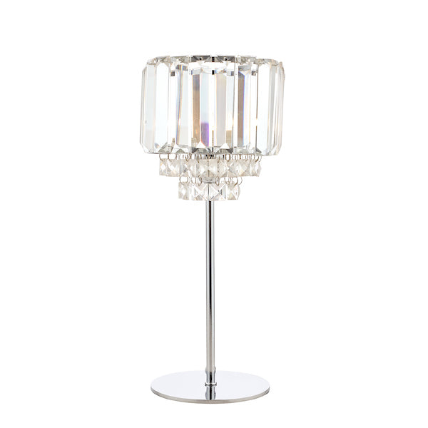 Laura Ashley Vienna Table Lamp Crystal and Polished Chrome –  from Amos Lighting + Home