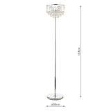 Laura Ashley Vienna Floor Lamp Crystal and Polished Chrome –  from Amos Lighting + Home