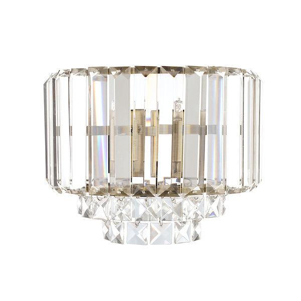 Laura Ashley Vienna Wall Light Crystal and Antique Brass –  from Amos Lighting + Home