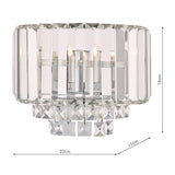 Laura Ashley Vienna Wall Light Crystal and Polished Chrome –  from Amos Lighting + Home