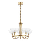 Laura Ashley Wellham 5 Light Armed Pendant Antique Brass –  from Amos Lighting + Home