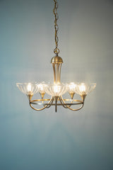 Laura Ashley Wellham 5 Light Armed Pendant Antique Brass –  from Amos Lighting + Home