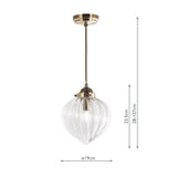 Laura Ashley Whitham Pendant Antique Brass –  from Amos Lighting + Home