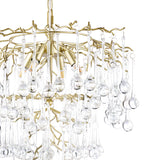 Laura Ashley Willow 4 Light Pendant Satin Champagne and Crystal –  from Amos Lighting + Home