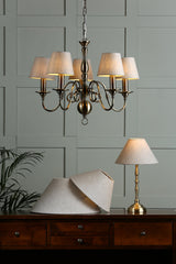 Laura Ashley Winchester 5 Light Chandelier Antique Brass –  from Amos Lighting + Home