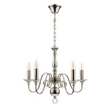 Laura Ashley Winchester 5 Light Chandelier Polished Nickel –  from Amos Lighting + Home