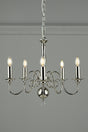 Laura Ashley Winchester 5 Light Chandelier Polished Nickel –  from Amos Lighting + Home