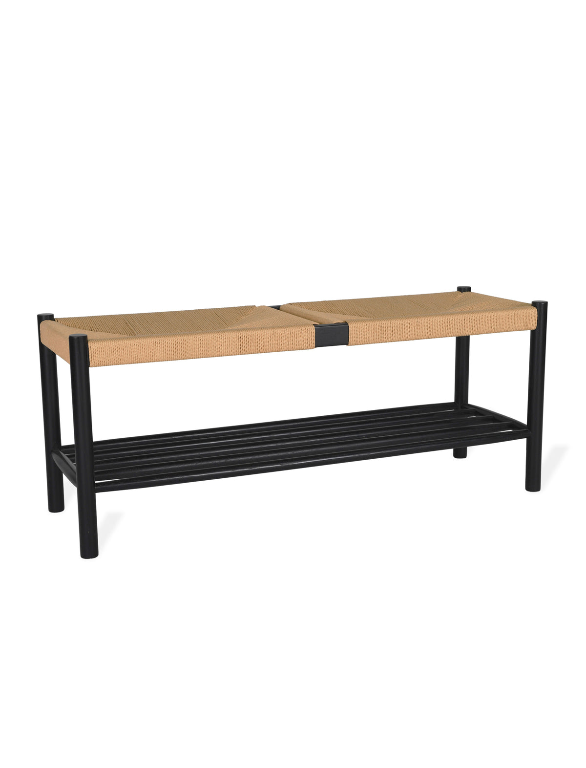 Garden Trading Longworth Hallway Bench Oak Wood, Black