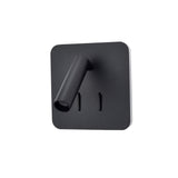 Franklite Luca Square Reading Wall Light Black