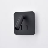 Franklite Luca Square Reading Wall Light Black