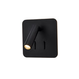 Franklite Luca Square Reading Wall Light Black