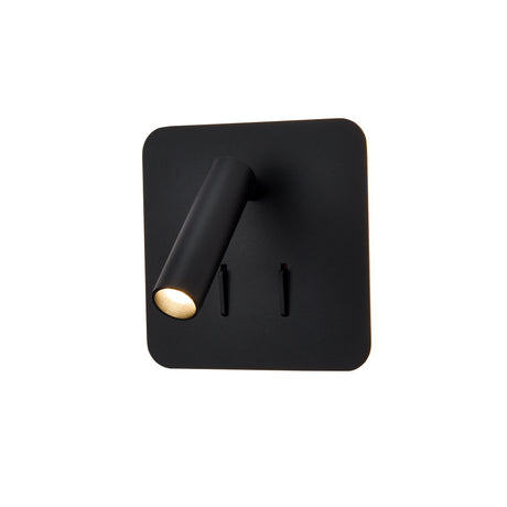 Franklite Luca Square Reading Wall Light Black
