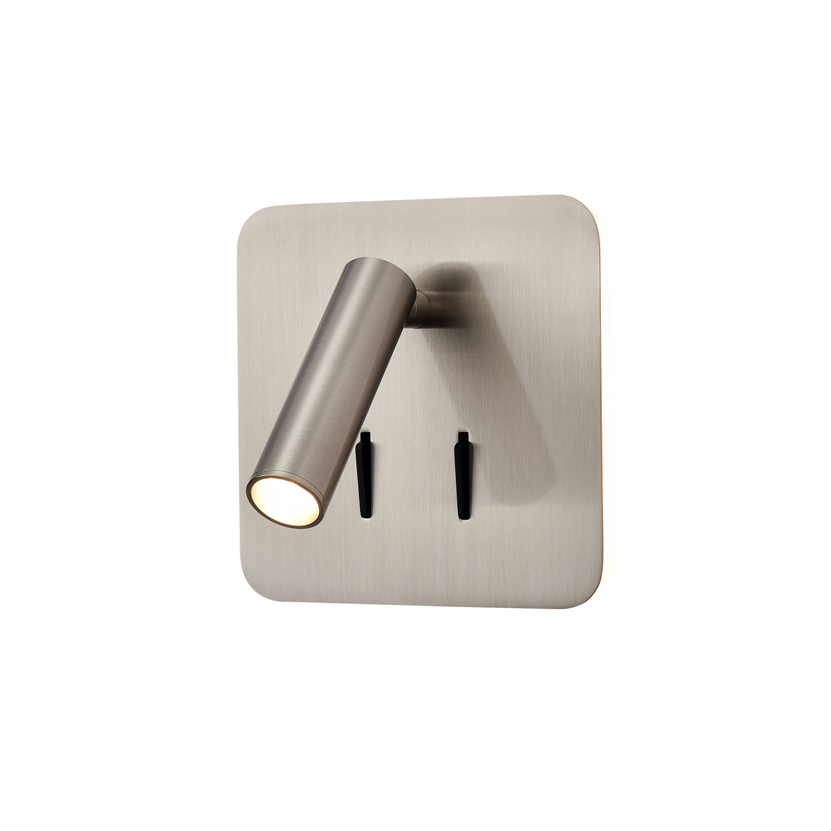 Franklite Luca Square Reading Wall Light Satin Nickel