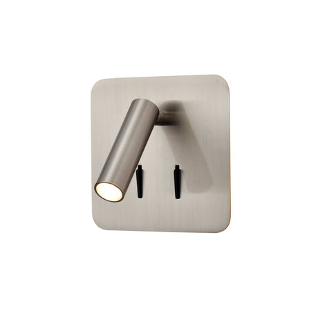 Franklite Luca Square Reading Wall Light Satin Nickel