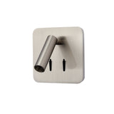 Franklite Luca Square Reading Wall Light Satin Nickel
