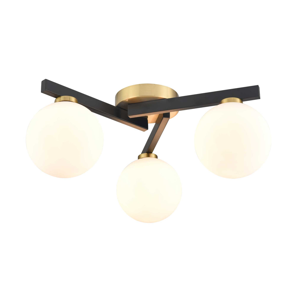 Franklite Lunar 3lt Flush Ceiling Light