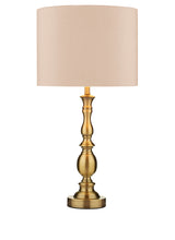 Dar Madrid Table Lamp Antique Brass With Shade –  from Amos Lighting + Home