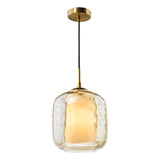 Dar Majella Pendant Aged Brass and Champagne Glass –  from Amos Lighting + Home