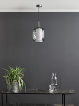 Dar Majella Pendant Polished Chrome and Smoked Glass –  from Amos Lighting + Home